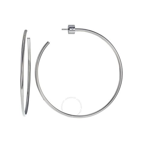 michael kors large hoop earrings in silver tone|Michael Kors earrings tk maxx.